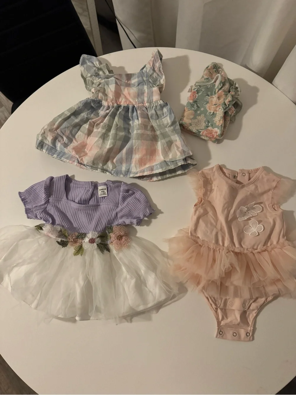 Baby Girl Pastel Dress Trío Lot of 3